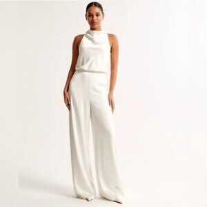 Abercrombie High Neck Draped Jumpsuit XSP